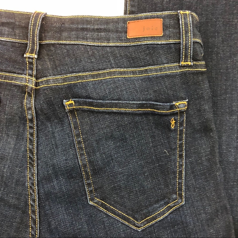 Joie Ravine Mid Rise Flare Jeans: Dark Wash - Picture 6 of 8
